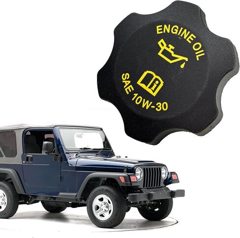 Engine Oil Filler Cap Replacement Compatible with Jeep Wrangler Cherokee Grand Cherokee Dodge Ram 1500 2500 3500 Dakota Durango Caravan Neon Chrysler Concorde PT Cruiser 53010654AA 04648831AA in Saudi Arabia