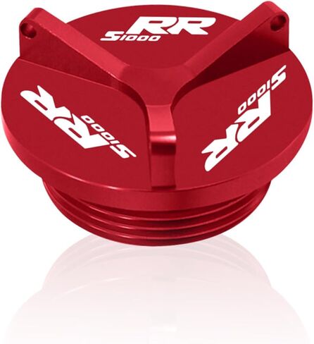 غطاء حشو زيت محرك CNC للدراجات النارية متوافق مع BMW S1000RR 2009-2024 S1000R 2013-2019 S1000XR 2014-2024، M24 x 2 (أحمر، S1000RR) in Kuwait