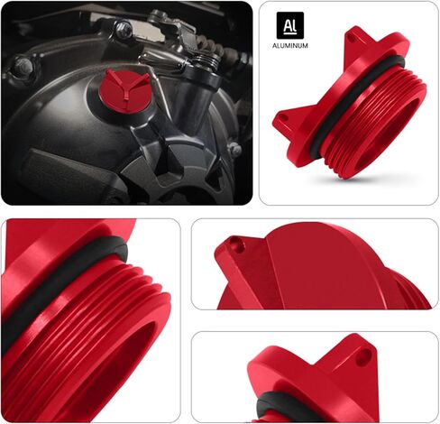 غطاء حشو زيت محرك CNC للدراجات النارية متوافق مع BMW S1000RR 2009-2024 S1000R 2013-2019 S1000XR 2014-2024، M24 x 2 (أحمر، S1000RR) in Kuwait