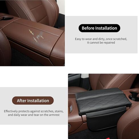 غطاء وحدة التحكم المركزية لسيارة Mercedes-Benz GLE & GLS (350 450 580 AMG 53/63) 2020-2026، وسادة مسند ذراع جلدية مع جيوب تخزين in Kuwait