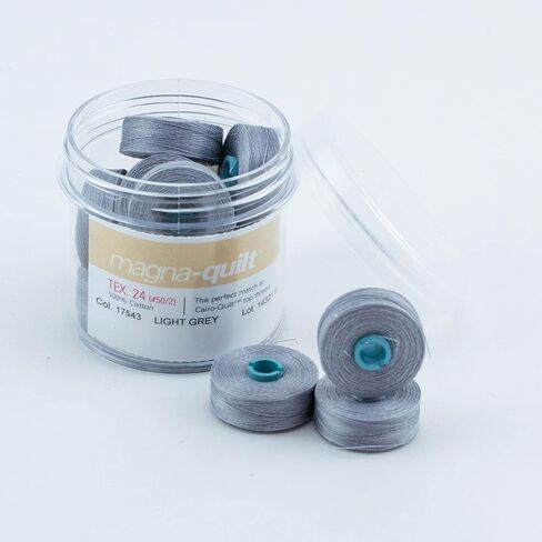 Fil-Tec Prewound Magna-Glide Quilt Bobbin jar, Light Grey in Saudi Arabia