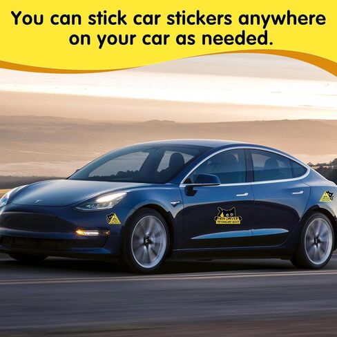 3PCS New Driver Magnet for Car, Black Cat New Car Driving Magnets for Car Please Be Patient, Safety Warning Signs Reusable Movable for Novice Drivers Moderate Size & Long Service Life in Saudi Arabia