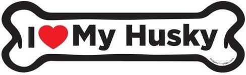 ملصق مغناطيسي Magnet Me Up I Love My Husky Dog Bone، مقاس 2 × 7 بوصة، مغناطيس سيارات عالي التحمل لسيارة شاحنة الدفع الرباعي in Kuwait