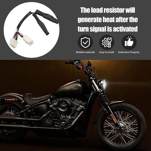 LED Turn Signal Load Equalizer, Plug and Play Blinker Resistor, Motorcycle Turn Signal Load Equalizer, Replacement for Harley Elecra Glide Street Glide Road Glide Road King Softail Dyna in Saudi Arabia