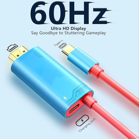 كابل عرض وحدة التحكم LICAEVEY، سرعة عالية 18 جيجابت في الثانية 4K عند 60 هرتز 5.1 صوت محيطي، مع HDR ديناميكي وشحن سريع 100 وات PD، للمحول 2 ROG Ally S20 in Kuwait