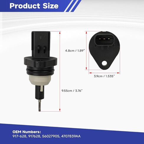 917-628 Transmission Speed Sensor for 1998-2001 Jeep Cherokee (L6 4.0L/L4 2.5L), 1998 Jeep Grand Cherokee (L6 4.0L/V8 5.2L/5.9L), 1998-2006 Jeep Wrangler (L6 4.0L L4 2.4L/2.5L),Replaces 56027905 in Saudi Arabia