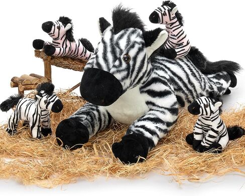 Tezituor 5Pcs Sloth Stuffed Animal Set, 22 inch Large Pregnant Stuffed Sloth Plushies with 4 Cute Babies Toy, Realistic Bradypod Plush Body Pillow Birthday Easter Gift Decor for Girl Boy in Saudi Arabia