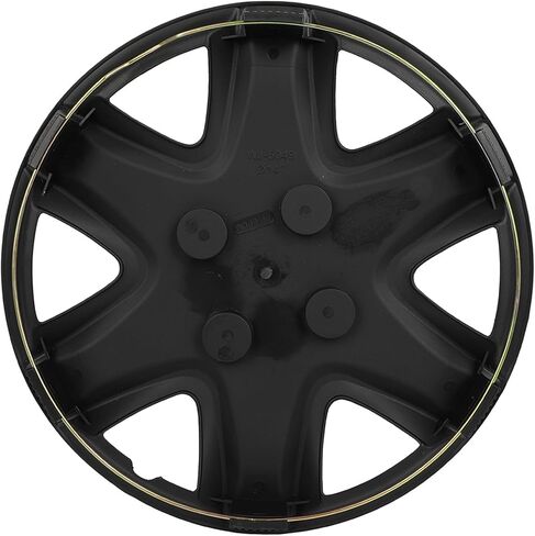 SCITOO Hub Caps Universal Snap On Hubcap Auto Tire Replacement Exterior Cap OEM Steel Wheel Hubcaps Wheel Cover Rim 14 Inch 4-Pack PP Black in Kuwait
