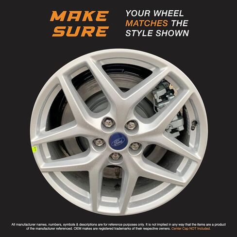 PACRIM 18" Gloss Black Wheel Skin Set Made for Ford Edge SEL (2021-2024) | Durable ABS Plastic Cover Hubcap | Fits Directly Over OEM Wheel in Kuwait