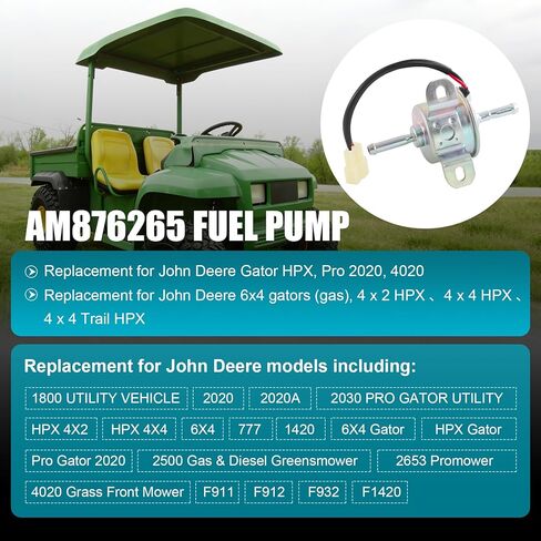Electric Fuel Pump AM876265 Replacement for John Deere Gator HPX Pro 2020 4020 4x2 4x4 Trail HPX in Kuwait