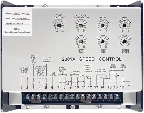 2301A Enginel Speed Controller 9907-014 Speed Governor Control Panel for Generator Parts Replace in Kuwait