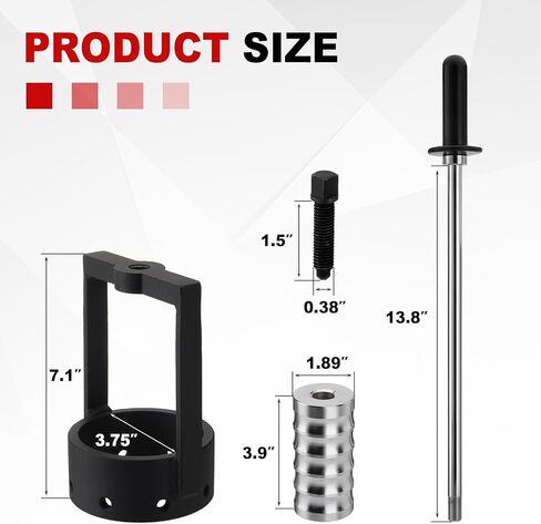 3.75" CV Axle Puller Tool with 8 Bolts, Axle Shaft Removal Tool, Slide Hammer Puller Set Heavy-Duty for UTV/ATV, Trucks in Saudi Arabia
