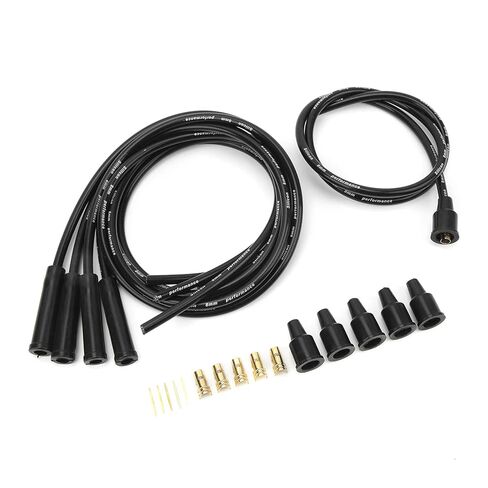 8mm Plug Wire, High Efficiency Stable Ignition Plug Wire Set with Metal and Silicone Material, for 4 Cylinder Classic Cars (Blue) in Saudi Arabia