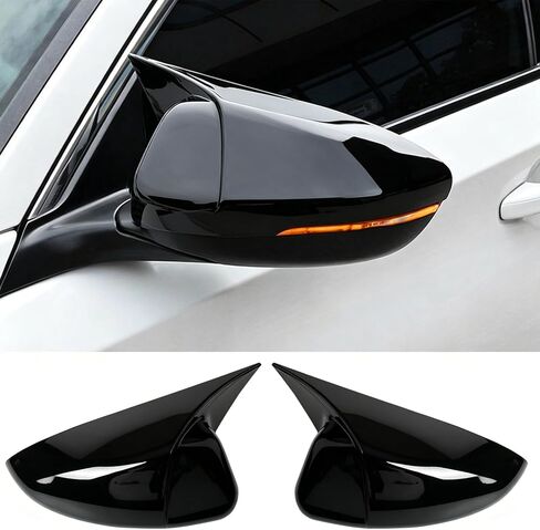 Compatible with 2018-2022 2023 2024 2025 Honda Accord Ox Horn Rearview Mirror Cover, Side Door Mirror Caps Trim for 10th 11th Gen Accord (Glossy Black) in Saudi Arabia