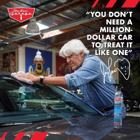 Jay Leno's Garage Glass Cleaner Spray – Streak-Free Auto Glass Cleaner for Cars, Automotive Window Cleaner for Car Windows, Windshields & Mirrors, Tint-Friendly Interior & Exterior Glass – 16 oz in Saudi Arabia