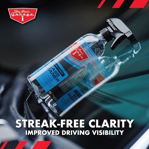 Jay Leno's Garage Glass Cleaner Spray – Streak-Free Auto Glass Cleaner for Cars, Automotive Window Cleaner for Car Windows, Windshields & Mirrors, Tint-Friendly Interior & Exterior Glass – 16 oz in Saudi Arabia