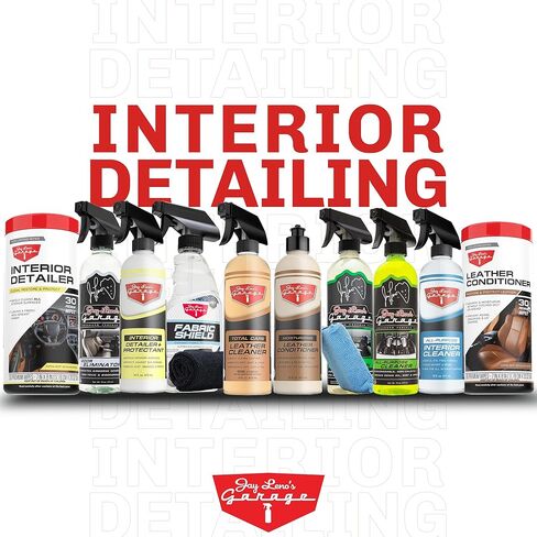Jay Leno's Garage Glass Cleaner Spray – Streak-Free Auto Glass Cleaner for Cars, Automotive Window Cleaner for Car Windows, Windshields & Mirrors, Tint-Friendly Interior & Exterior Glass – 16 oz in Saudi Arabia