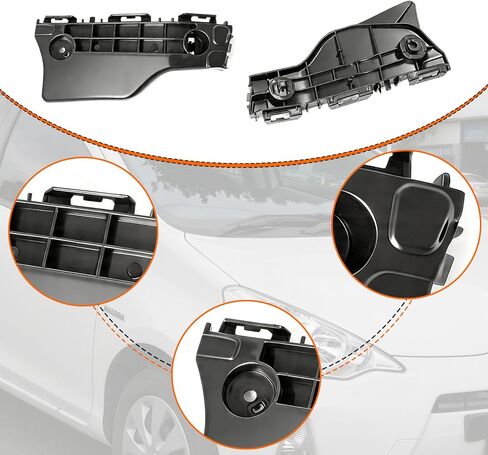 زوج واحد من Yumzeco متوافق مع دعامات المصد الأمامي Toyota Prius C 2012 2013 2014 2015 2016 2017، استبدال مثبتات المصد البلاستيكية من جانب السائق والراكب لـ 5211547041 5211647041 in Kuwait