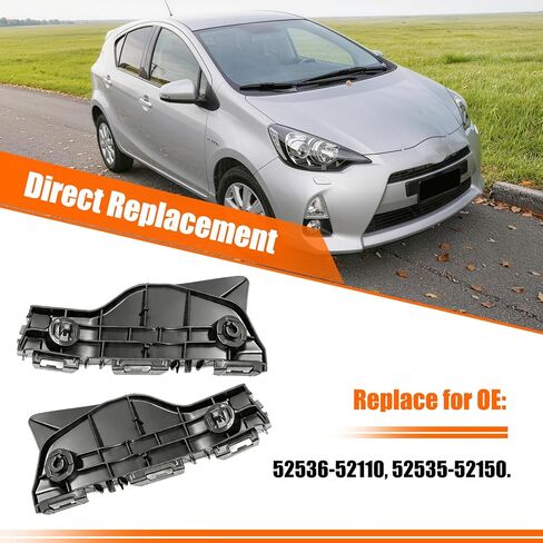زوج واحد من Yumzeco متوافق مع دعامات المصد الأمامي Toyota Prius C 2012 2013 2014 2015 2016 2017، استبدال مثبتات المصد البلاستيكية من جانب السائق والراكب لـ 5211547041 5211647041 in Kuwait