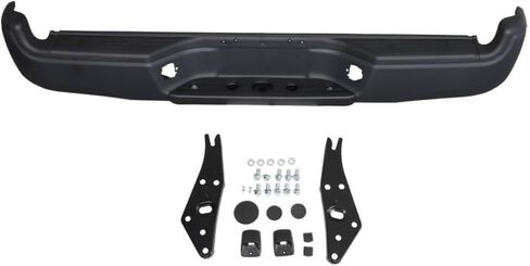 Black Rear Step Bumper Compatible with Toyota Tacoma 2005-2015 Steel w/brackets/pads Fleet Styleside in Saudi Arabia