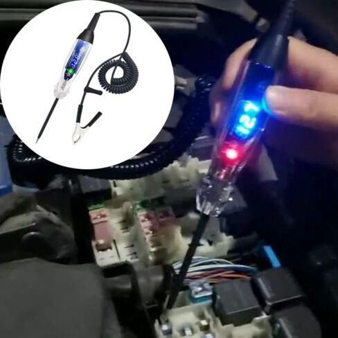 Automotive Circuit Tester 3-60V DC Digital LED Voltage Detector with Voltmeter Bidirectional Polarity Indicator for Vehicle Electrical Systems in Kuwait