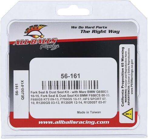 All Balls Racing Fork Seal & Dust Seal Kit 56-161 Compatible With/Replacement For BMW F650CS 2000-2005, F650GS K72 2009-2013, F700GS 2012-2016, G650GS 2010-2015, HP2 SPORT 2007-2010 in Saudi Arabia