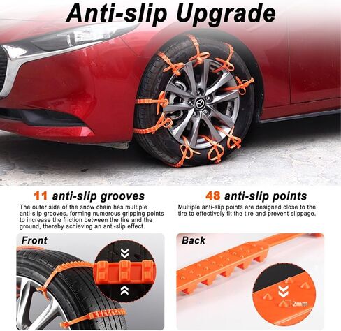 10 Pcs Non-Skid Snow Tire Chains for Honda HR-V EV 2024 2025, Non-Slip Winter Wheels Zip Tie, Emergency Tire Traction Chain for Pickup Truck Off-road SUV Car in Saudi Arabia