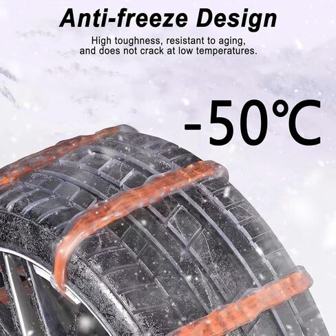 10 Pcs Non-Skid Snow Tire Chains for Honda HR-V EV 2024 2025, Non-Slip Winter Wheels Zip Tie, Emergency Tire Traction Chain for Pickup Truck Off-road SUV Car in Saudi Arabia
