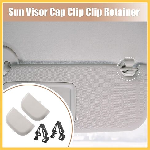 2 Set Gray Iron Sun Visor Cap Clip Clip Retainer No.DS7Z-54672A40-AF/DS7Z4273AA/DS7Z-9904132-A for Ford Fusion 2013-2016 for Lincoln MKZ 2013-2016 Auto Replacement Parts in Kuwait