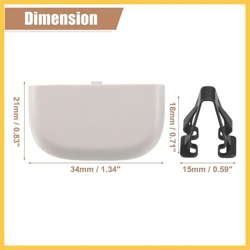 2 Set Gray Iron Sun Visor Cap Clip Clip Retainer No.DS7Z-54672A40-AF/DS7Z4273AA/DS7Z-9904132-A for Ford Fusion 2013-2016 for Lincoln MKZ 2013-2016 Auto Replacement Parts in Kuwait