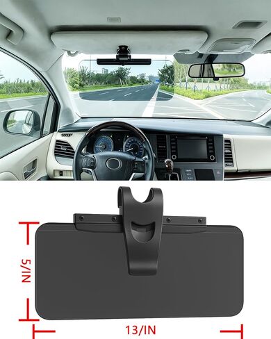 Sun Visor Extender for Cars, Polarized Anti Glare Sun Blocker & UV400 Protection, Adjustable Clip-On Extension for Car Visor, Universal Fit for Driver and Passenger Side (L) in Saudi Arabia