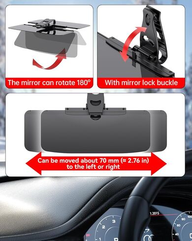 Sun Visor Extender for Cars, Polarized Anti Glare Sun Blocker & UV400 Protection, Adjustable Clip-On Extension for Car Visor, Universal Fit for Driver and Passenger Side (L) in Saudi Arabia