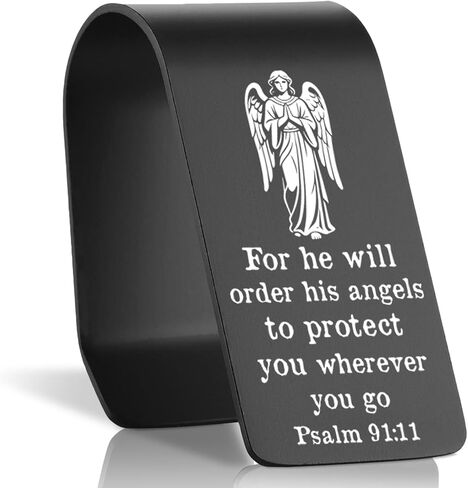 Motivational Car Visor Clip Engraved Stainless Steel Go Confidently in the Direction of Your Dreams Positive Quote Encouragement Gift for Drivers Commuters Friends MZZ38 in Saudi Arabia