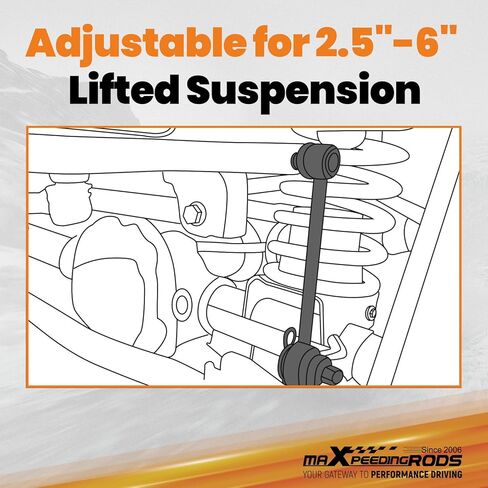 وصلات قضيب التأرجح الأمامي من maxpeedingrods لسيارة جيب رانجلر TJ شيروكي XJ موديل 1984-2006 مع رفع 2.5 بوصة - 6 بوصة، نظام قطع الاتصال السريع لقضيب التأرجح الأمامي in Kuwait