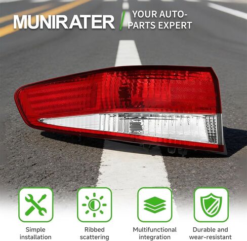 munirater الأحمر الأيسر سائق الخارجي الذيل ضوء مصباح مكبح استبدال ل 2003-2004 هوندا أكورد سيدان 33551-SDA-B01 in Saudi Arabia