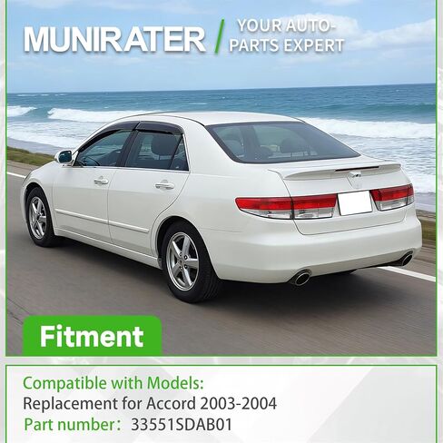 munirater الأحمر الأيسر سائق الخارجي الذيل ضوء مصباح مكبح استبدال ل 2003-2004 هوندا أكورد سيدان 33551-SDA-B01 in Saudi Arabia