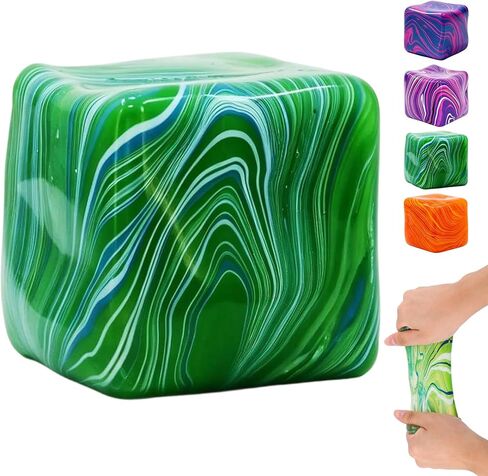 Squishies Stress Cube Toys,Adults Squishies Anxiety Relief Maltose Ball,Large Veined Ice Cube Squishy Toy,Gel Filled Stretchy Stress Balls for Anxiety Relief,Colorful Fidgets Cubes (Purple) in Saudi Arabia