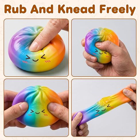 اسفنجي زلابية لامعة، اسفنجي زلابية، صندوق غامض زلابية لامعة، كرات ضغط زلابية ملونة، لعبة اسفنجية كبيرة الحجم، مناسبة للاستخدام للبالغين في المكاتب والمنازل (وردي فوار) in Kuwait