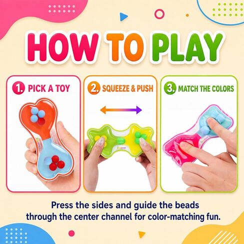 Sensory Fidget Toys Bulk for Kids: 16 Pack Quiet Color Sorting Sensory Toys - Fine Motor Toys for Toddlers Boys Girls Ages 3+ - Classroom Travel Home Calm Down Activities - Prize for Kids Classroom in Saudi Arabia