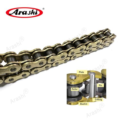 Arashi 530 O-Ring Drive Chain 140 Links with Connecting Master Link Compatible with GSXR 1000 2009-2016, Hayabusa GSXR 1300 GSX1300R Gen 1 2 3, CBR1000RR 2004-2007, 10,000 lbs Tensile in Saudi Arabia