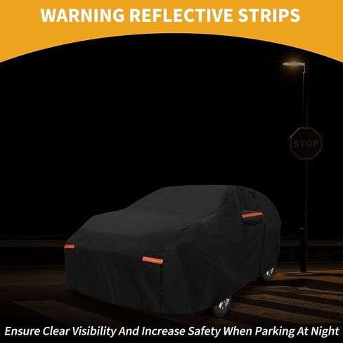 Car Cover Waterproof All Weather Sun Rain Protection Full Exterior Cover for Honda Odyssey Black with Left Side Zippers in Kuwait