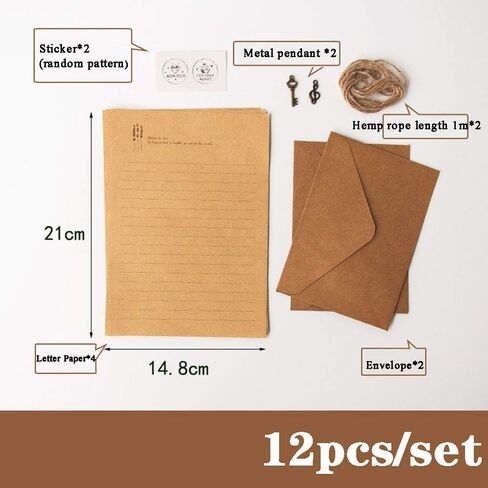 المغلفات ورقة الرسالة مع حبل الملحقات عيد الحب لوحة الرسالة خمر مكتب القرطاسية دعوة (style3) in Kuwait