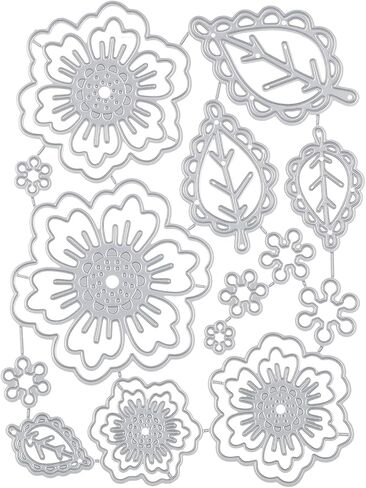 Metal Die Cuts, Flower Die Cuts, 3D Flower and Leaf Cutting Dies for DIY Scrapbooking, Card Making, and Decorative Embossing in Saudi Arabia
