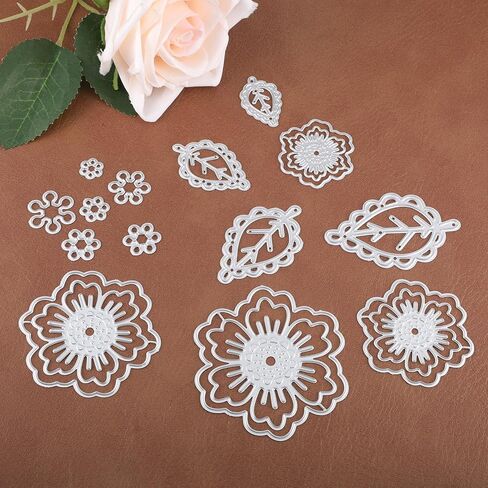 Metal Die Cuts, Flower Die Cuts, 3D Flower and Leaf Cutting Dies for DIY Scrapbooking, Card Making, and Decorative Embossing in Saudi Arabia