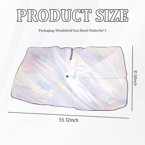 55.1×31.5 Inch Car Windshield Sun Shade Umbrella,Upgraded Foldable Car Sun Shade Windshield Umbrella for Suns Protection,Universal Windshields Cover Suns Shades for Cars,SUVs in Saudi Arabia