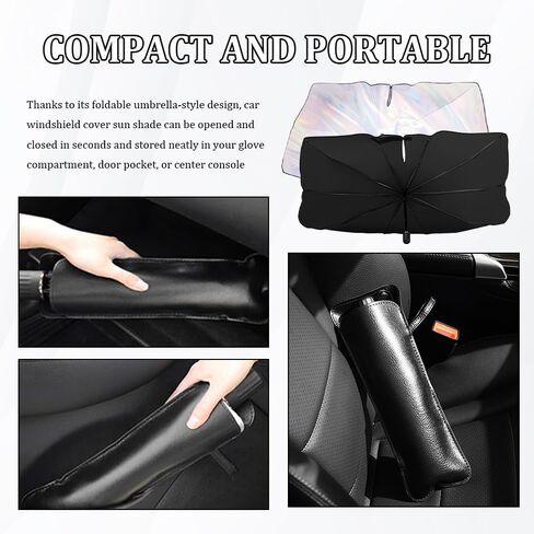 55.1×31.5 Inch Car Windshield Sun Shade Umbrella,Upgraded Foldable Car Sun Shade Windshield Umbrella for Suns Protection,Universal Windshields Cover Suns Shades for Cars,SUVs in Saudi Arabia