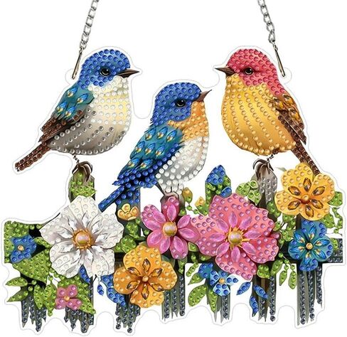 DIY Hanging Diamond Art Kits for Adults, butterfly Dream Catcher Diamond Painting Kits, Special Shaped Rhinestone, Acrylic 5D Gem Art Craft Window Pendants Home Garden Wall Hanging Ornament Kits in Saudi Arabia