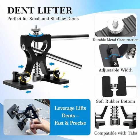 VEXTRO Dent Puller Kit Dent Removal Tools for Car, Paintless Dent Repair Kit with Metal Dent Lifter, Powerful Slide Hammer T-Bar, Bridge Puller, Auto Body Dent Repair, Door Ding, Hail Damage Removal in Saudi Arabia