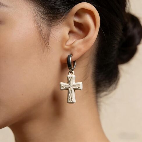 11Pcs Cross Polymer Clay Cutters Crosses Clay Earrings Cutters Polymer Jewelry Cutter for Earrings Making Party Festival DIY Supplies in Kuwait