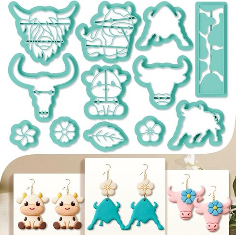11Pcs Cross Polymer Clay Cutters Crosses Clay Earrings Cutters Polymer Jewelry Cutter for Earrings Making Party Festival DIY Supplies in Kuwait